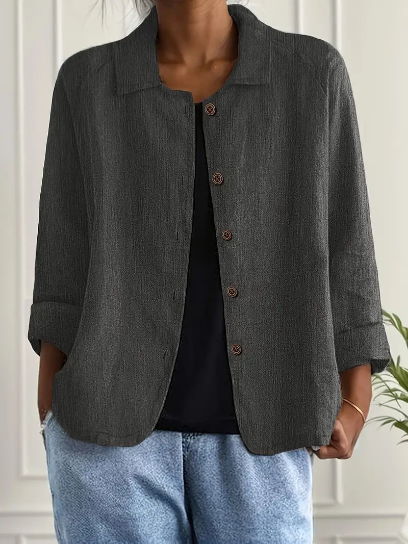 Denise | Women's Classic Lightweight Layered Long Sleeve Versatile Shirt 12