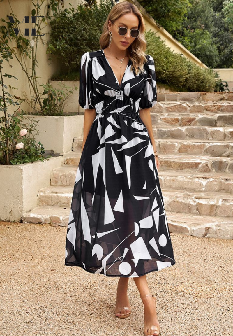 Garden Wedding Floral V-Neck Maxi Dress | Lila 11