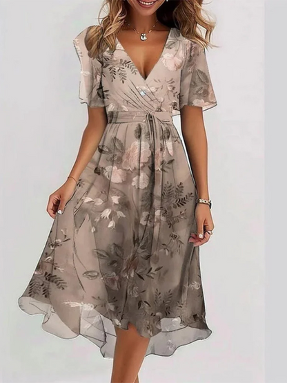 Boho Cotton V-Neck Tiered Maxi Dress | Mira 1