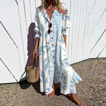 Boho Floral V-Neck Layered Maxi Dress | Mira 3
