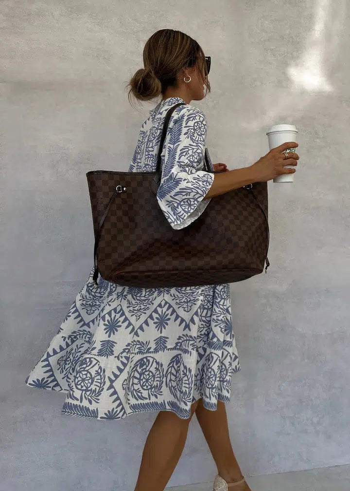 Boho Patterned Mini Dress with Long Sleeves for Casual Outings | Cleo 4