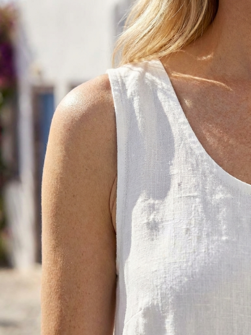 Casual Cotton Relaxed Midi Dress | Mira 3