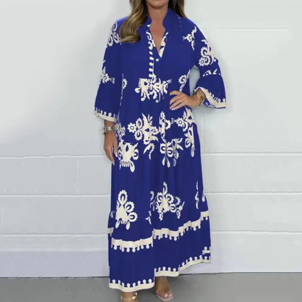 Casual Cotton Statement Sleeve Flowy Midi Dress | Talia 2