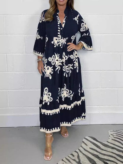 Casual Cotton Statement Sleeve Flowy Midi Dress | Talia 5