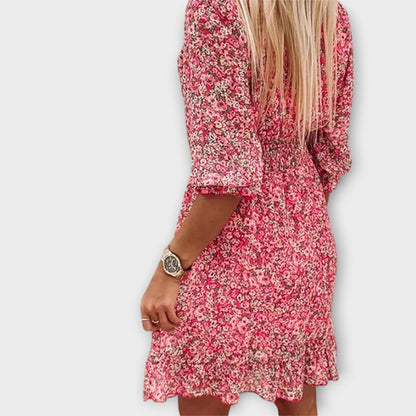 Casual Floral V-Neck Mini Dress for Summer Days | Charlie 3