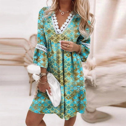 Casual Floral V-Neck Mini Dress for Summer Days | Zara 3