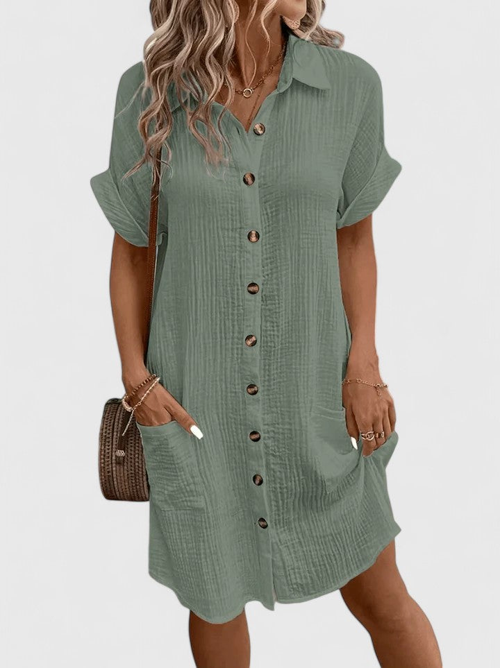 Casual Lightweight Relaxed Midi Dress for Sunny Outings | Lila 1