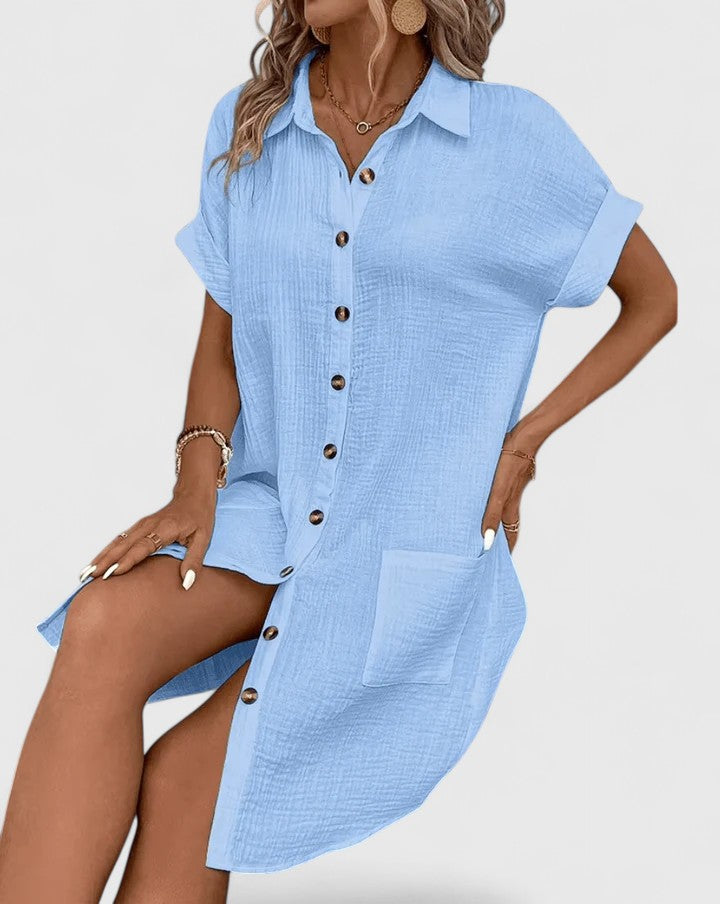 Casual Lightweight Relaxed Midi Dress for Sunny Outings | Lila 7