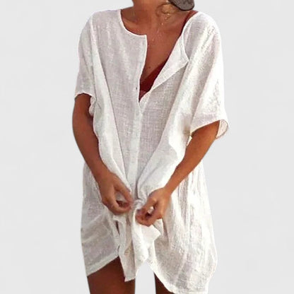 Casual Lightweight Tunic with Pockets for Effortless Style | Faye 1