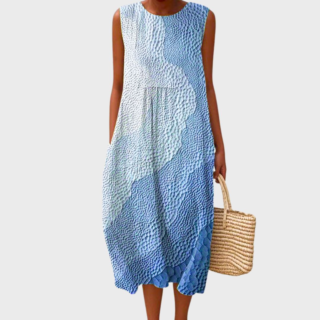 Casual Soft Stretch Relaxed Fit Knee-Length Dress | Mira 3