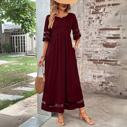 Cocktail Chiffon Cowl Neck Flowing Midi Dress | Mira 2