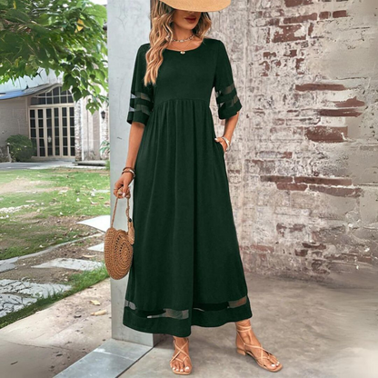 Cocktail Chiffon Cowl Neck Flowing Midi Dress | Mira 3