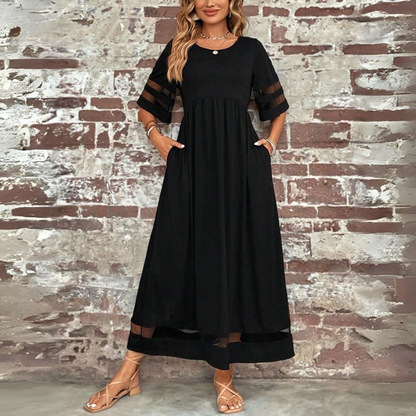 Cocktail Chiffon Cowl Neck Flowing Midi Dress | Mira 4