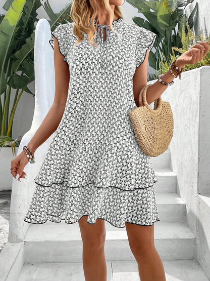 Cocktail Chiffon V-Neck Flattering Midi Dress | Kira 1