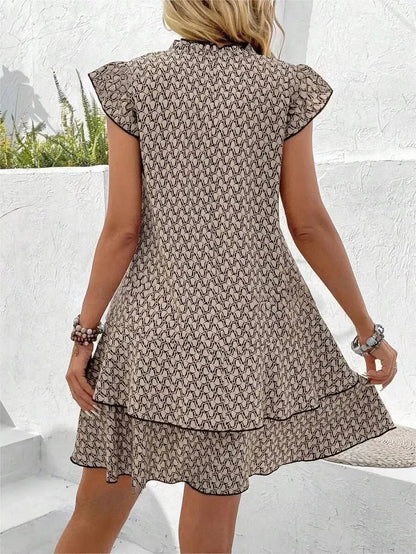 Cocktail Chiffon V-Neck Flattering Midi Dress | Kira 3