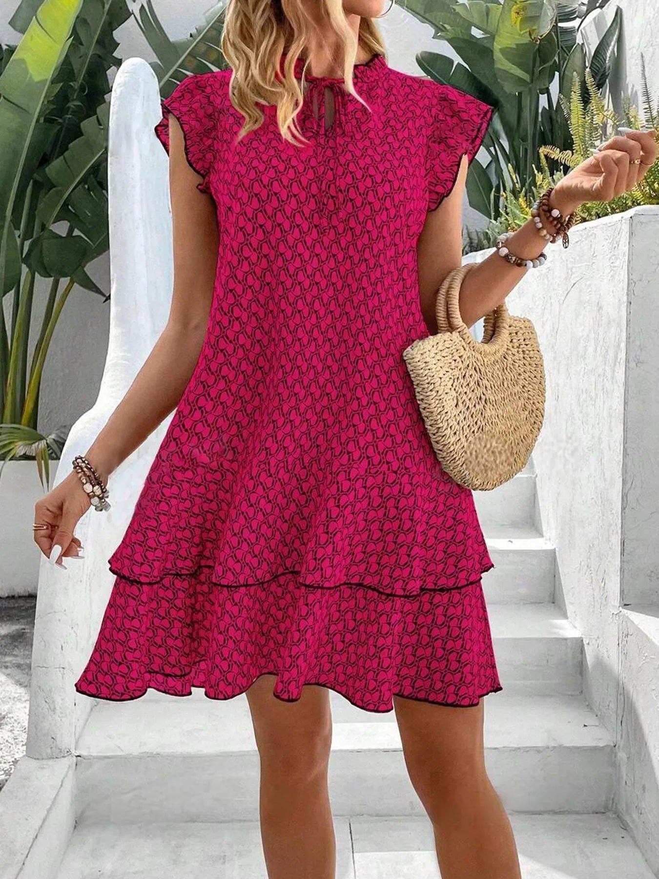 Cocktail Chiffon V-Neck Flattering Midi Dress | Kira 6