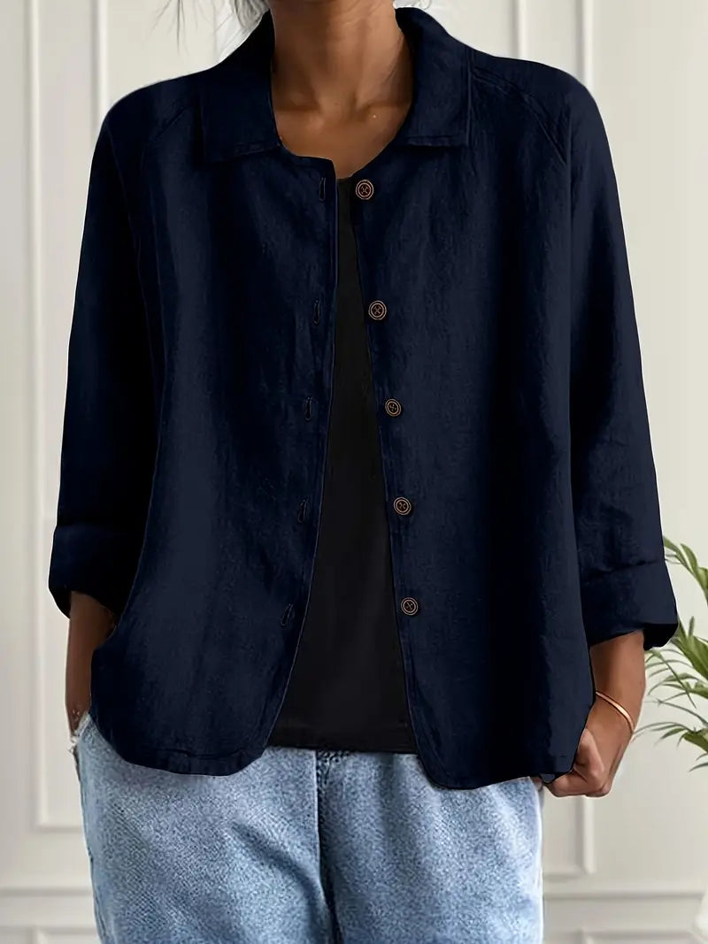 Denise | Women's Classic Lightweight Layered Long Sleeve Versatile Shirt 10