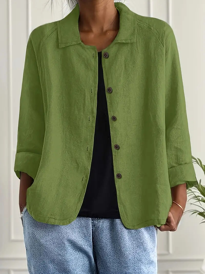 Denise | Women's Classic Lightweight Layered Long Sleeve Versatile Shirt 11