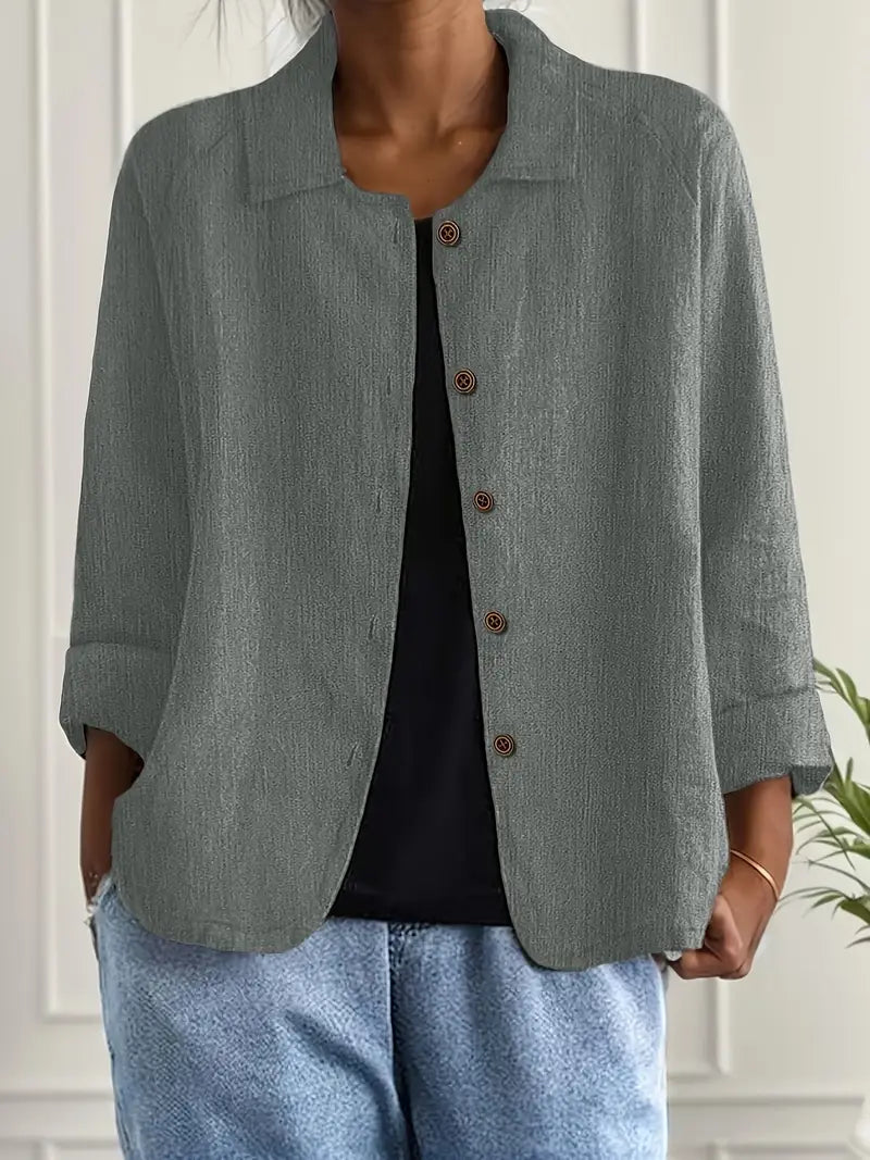 Denise | Women's Classic Lightweight Layered Long Sleeve Versatile Shirt 4