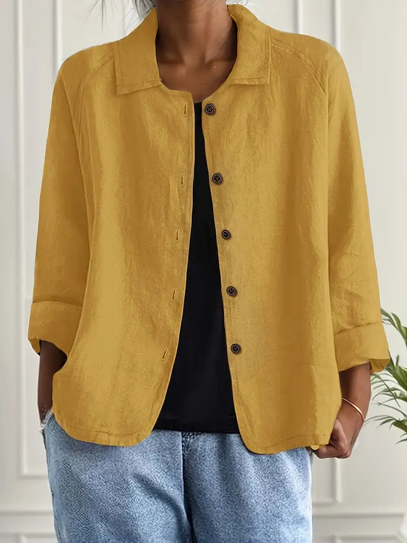 Denise | Women's Classic Lightweight Layered Long Sleeve Versatile Shirt 8