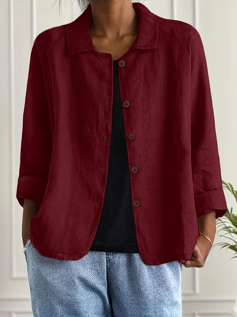 Denise | Women's Classic Lightweight Layered Long Sleeve Versatile Shirt 9