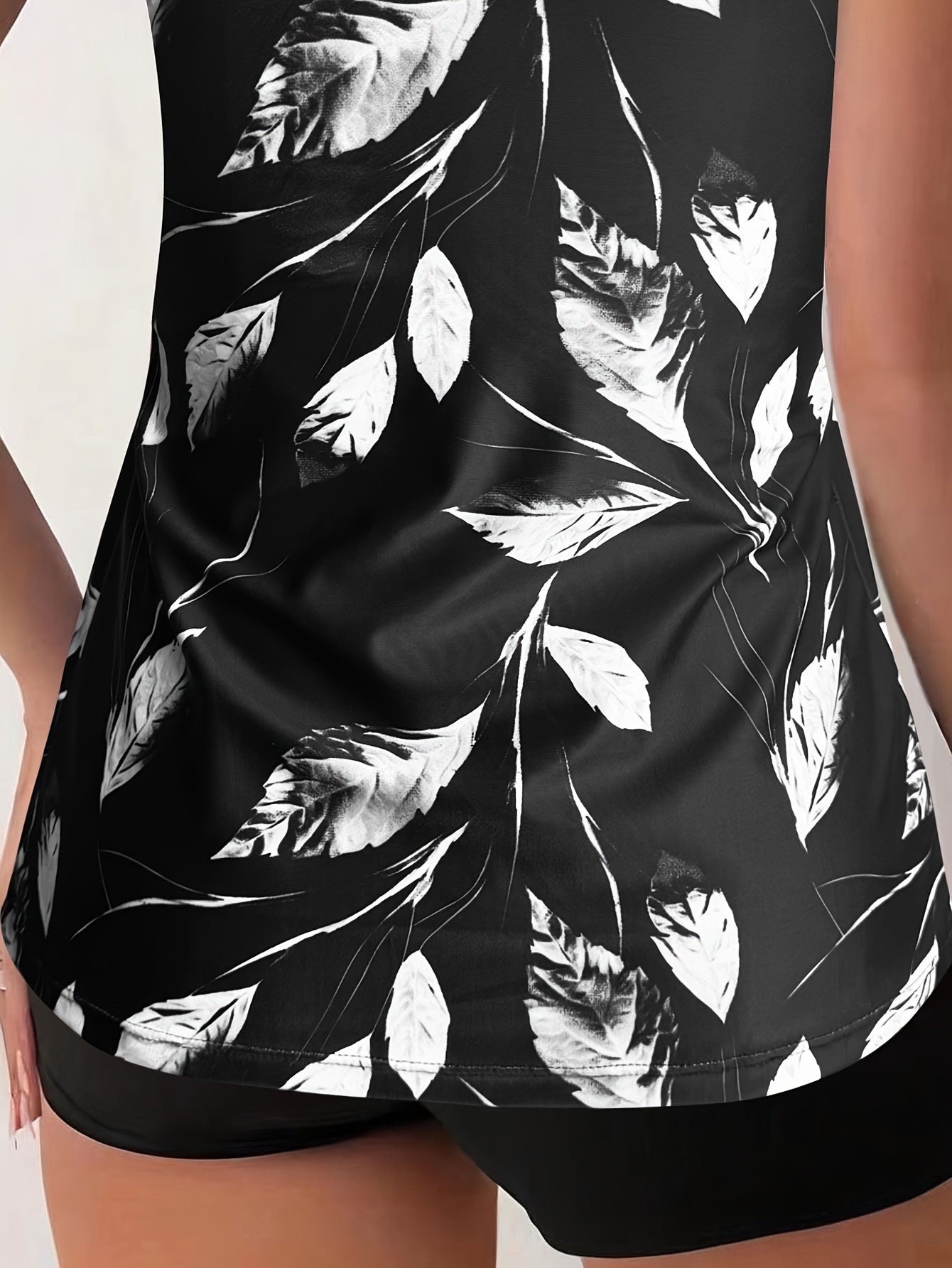 Elise | Women's Elegant Ruched Cami High-Waisted Tummy Control Tankini 4