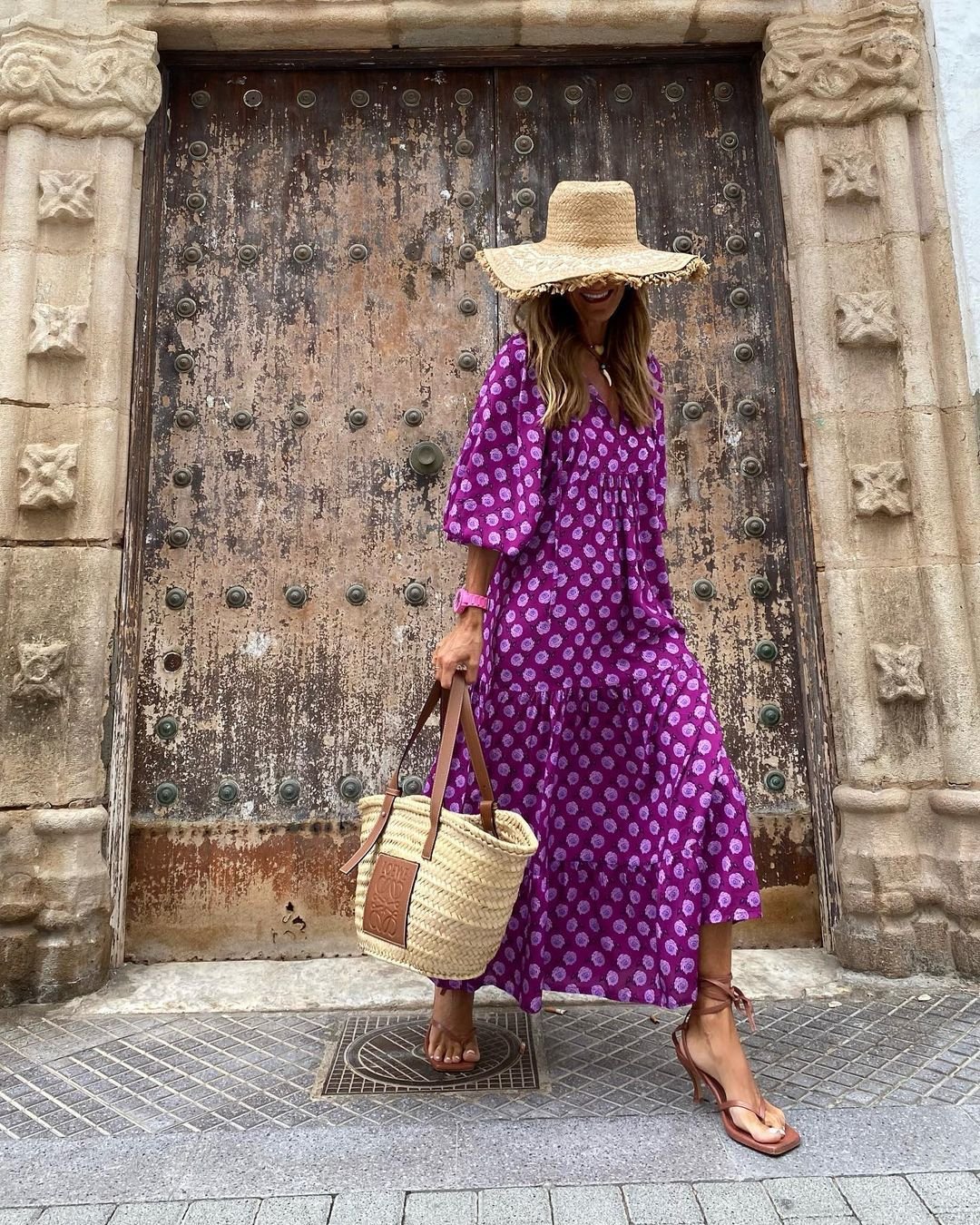 Festival Floral V-Neck Half Sleeve Maxi Dress | Mira 6