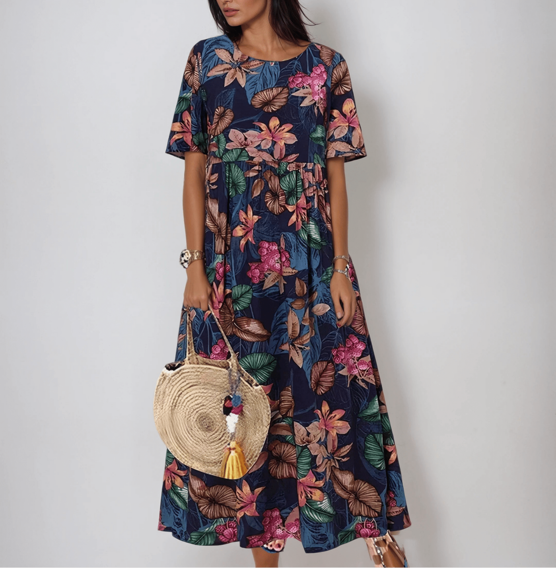 Garden Party Floral A-Line Flutter Midi Dress | Lila 0