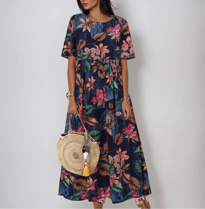 Garden Party Floral A-Line Flutter Midi Dress | Lila 0