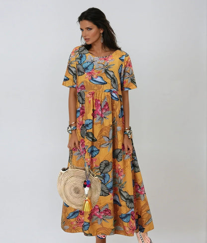 Garden Party Floral A-Line Flutter Midi Dress | Lila 3