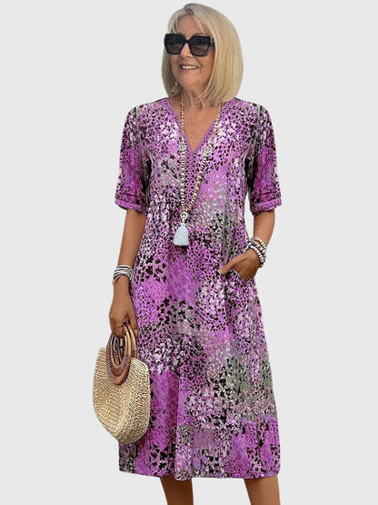 Garden Party Floral Midi Dress with Elegant Design | Mia 5