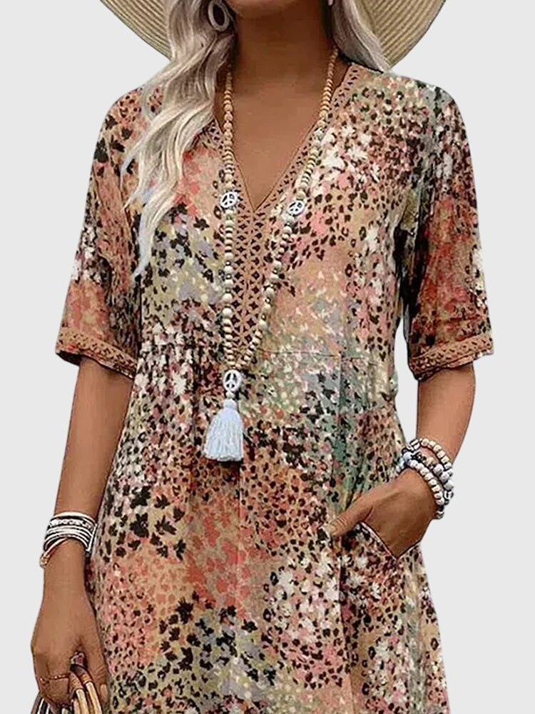 Garden Party Floral Midi Dress with Elegant Design | Mia 6