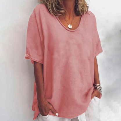 Kathleen | Women's Casual Loose Fit Draped Lightweight Blouse 1