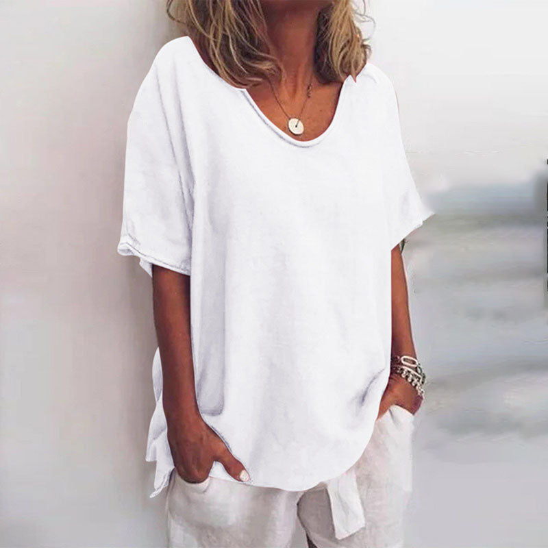 Kathleen | Women's Casual Loose Fit Draped Lightweight Blouse 2