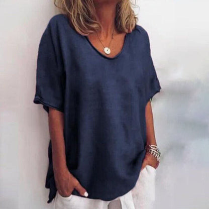 Kathleen | Women's Casual Loose Fit Draped Lightweight Blouse 3