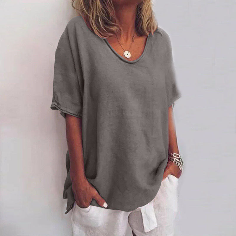 Kathleen | Women's Casual Loose Fit Draped Lightweight Blouse 4