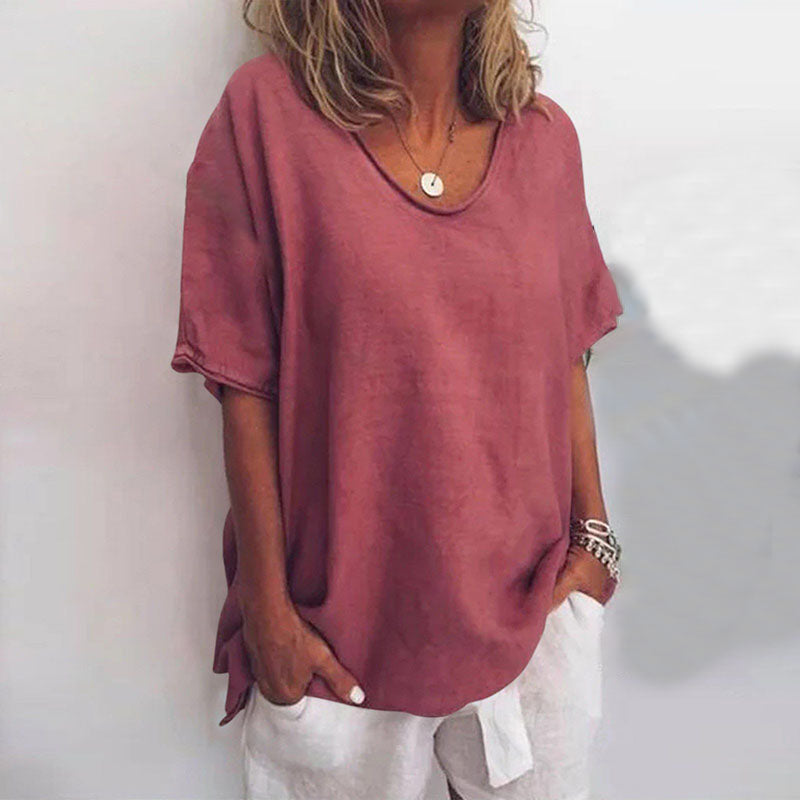 Kathleen | Women's Casual Loose Fit Draped Lightweight Blouse 5