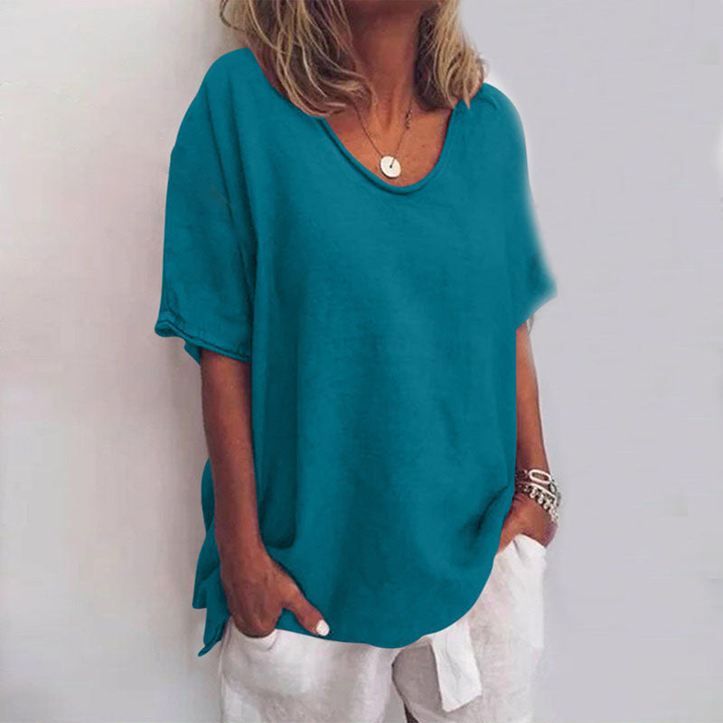 Kathleen | Women's Casual Loose Fit Draped Lightweight Blouse 6
