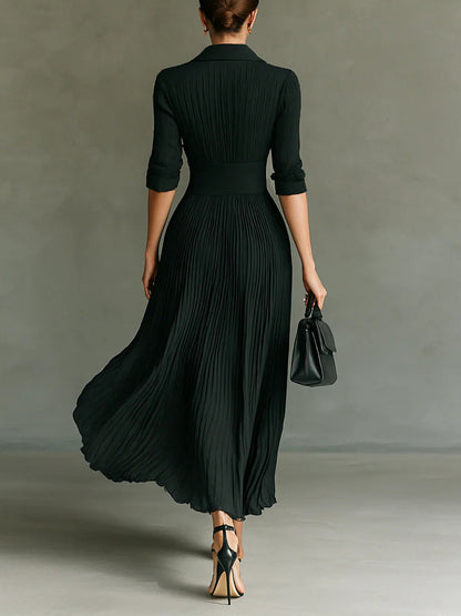 Office Fitted Midi Dress with Tailored Waist | Mira 2