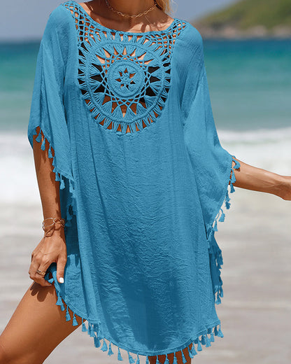 Sienna | Womens Bohemian Flowy Lightweight Loose Beach Cover Up Dress 4