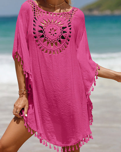 Sienna | Womens Bohemian Flowy Lightweight Loose Beach Cover Up Dress 5