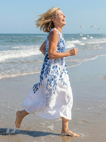 Beach Vacation Floral Maxi Pocketed Dress | Lila 2