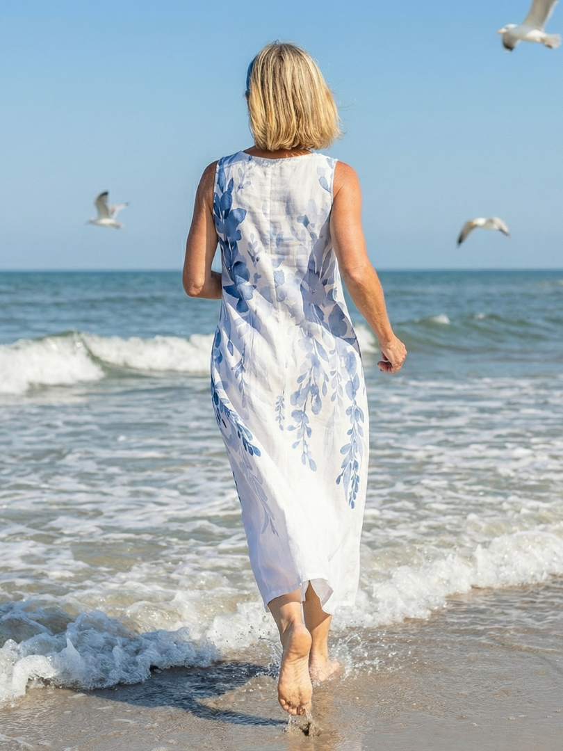 Beach Vacation Floral Maxi Pocketed Dress | Lila 4