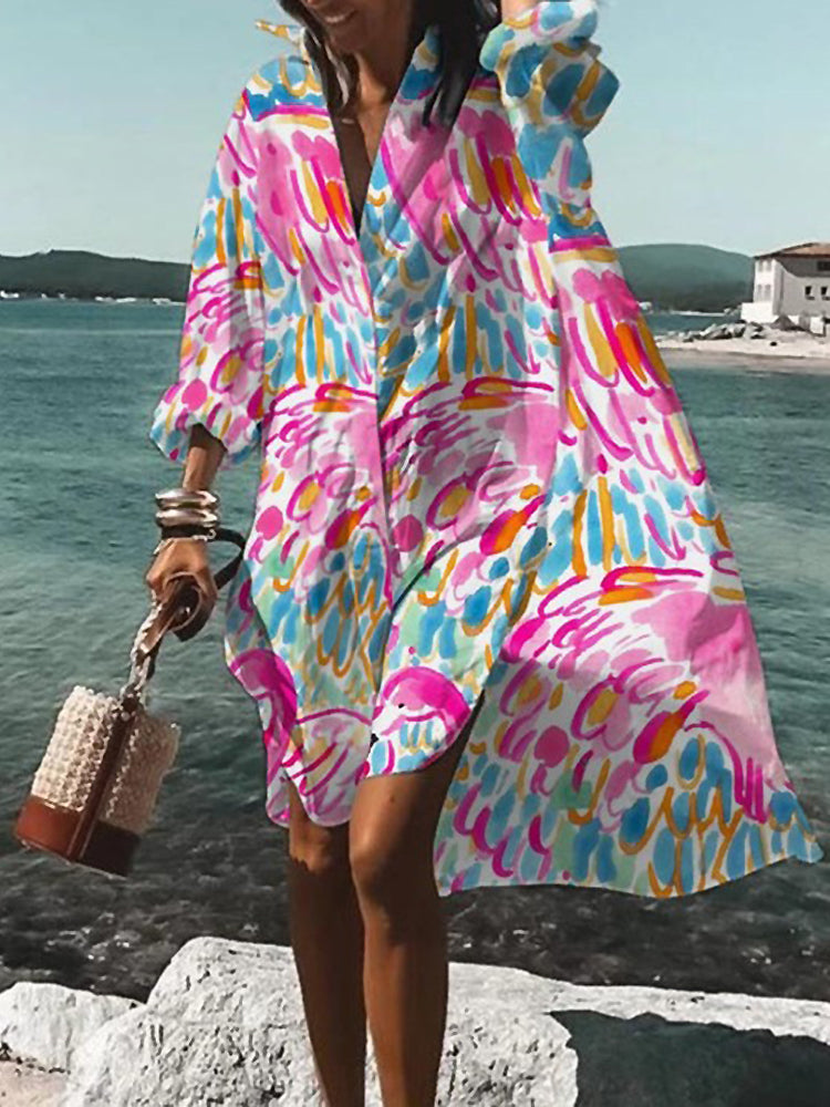 Vacation Floral Mini Dress with Loose Fit | Zara 2