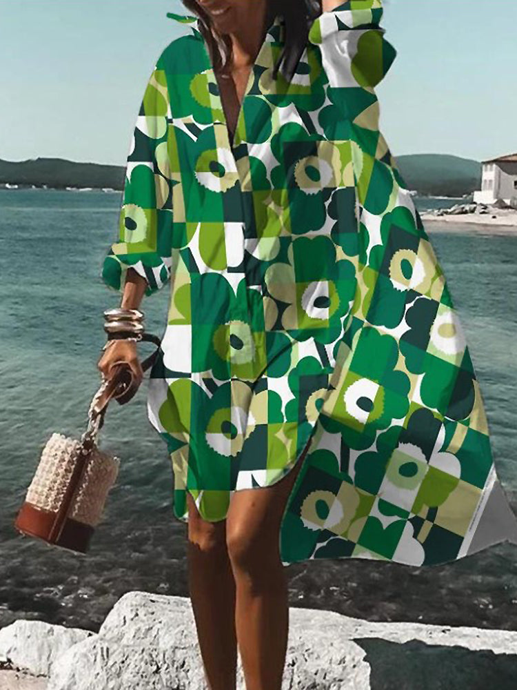 Vacation Floral Mini Dress with Loose Fit | Zara 6