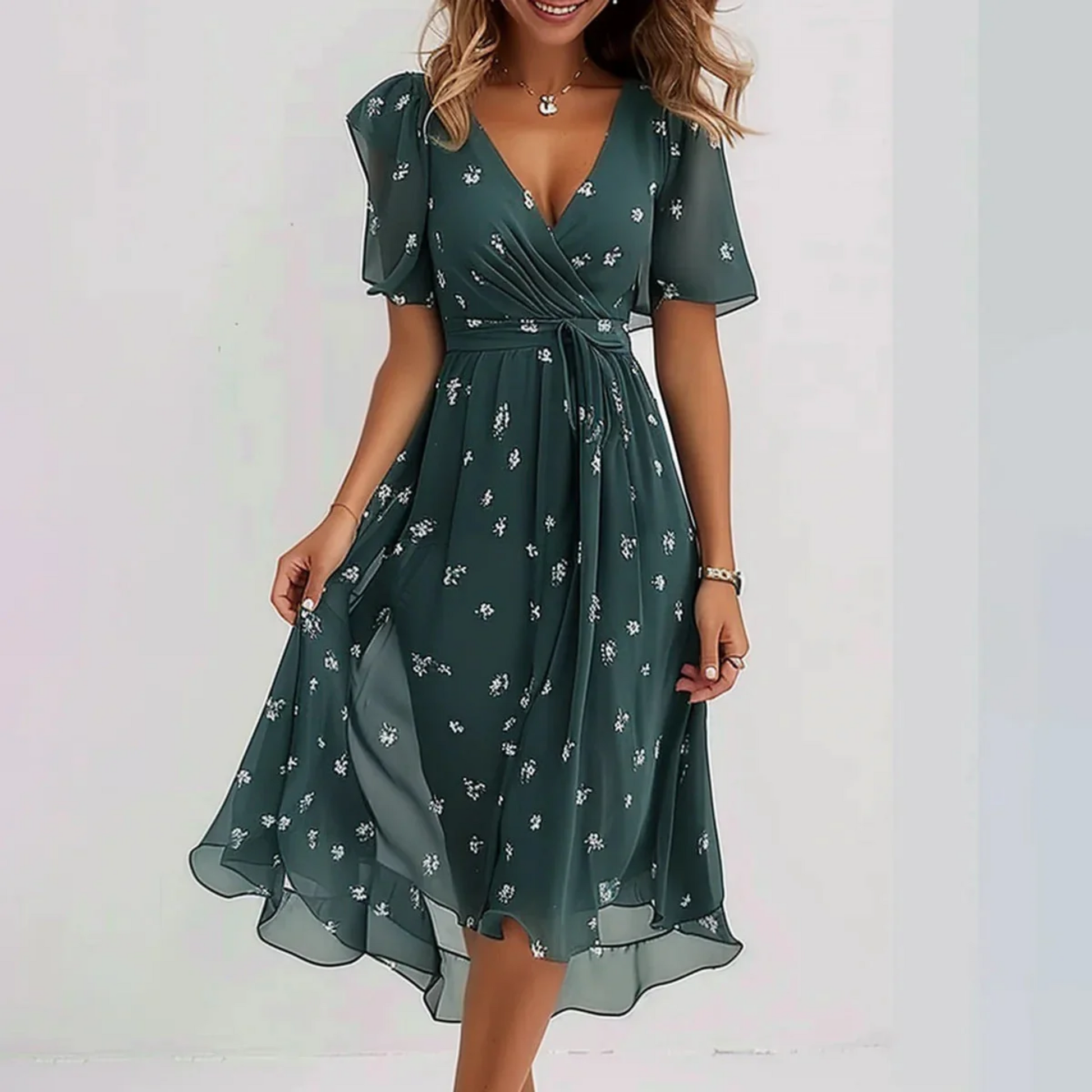 Vacation Lightweight Flowing Maxi Dress with Pockets | Mira 0