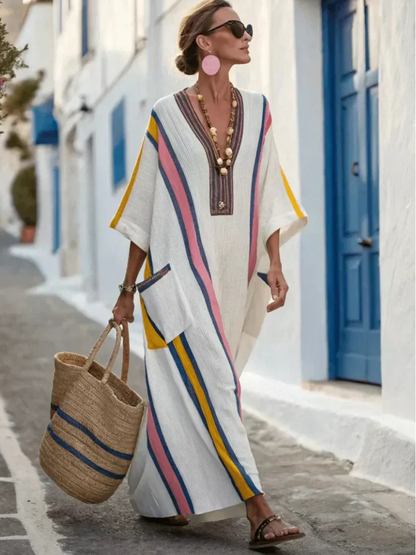 Beach Lightweight V-Neck Pocketed Maxi Dress 5