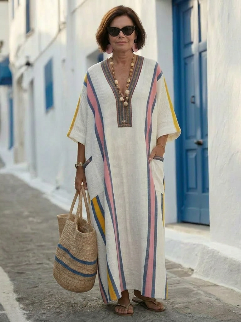 Beach Lightweight V-Neck Pocketed Maxi Dress 6